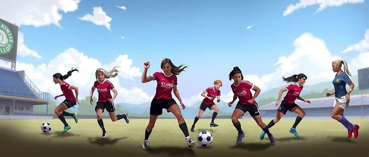Goa Football Phenom Women's Football Concept Concept art showing upcoming women's football features in Goa Football Phenom
