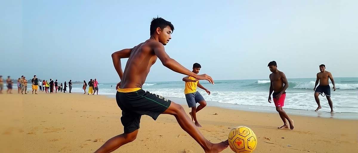Goa Football Phenom Street Football Mode Goa Football Phenom street football mode showing a match played on a beach in Goa with local players and spectators